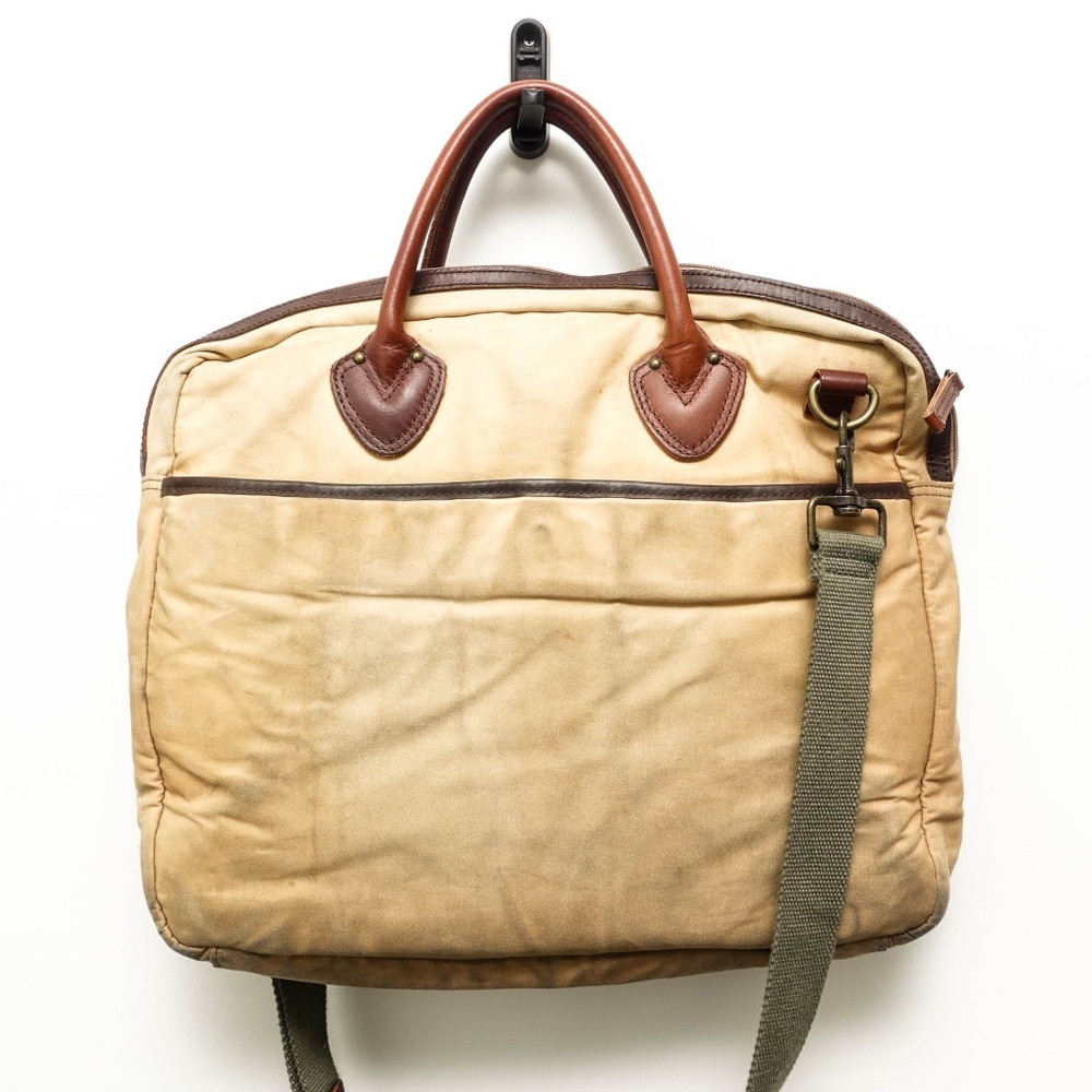 Rare Vintage L.L. Bean Naturally Aged And Distressed Blanket Tech Bag Briefcase - Picture 9 of 9